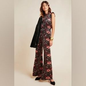 NWT Anthropologie Etienne Velvet Jumpsuit- XS Petite